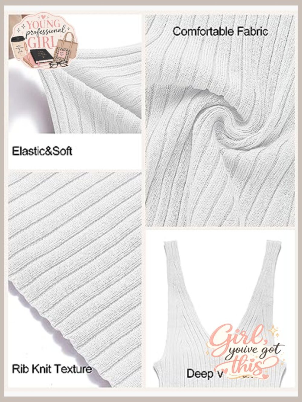 Sleeveless V-Neck Bodycon Midi Dress Ribbed Knit Fitted Sweater Dress for - Picture 6 of 7